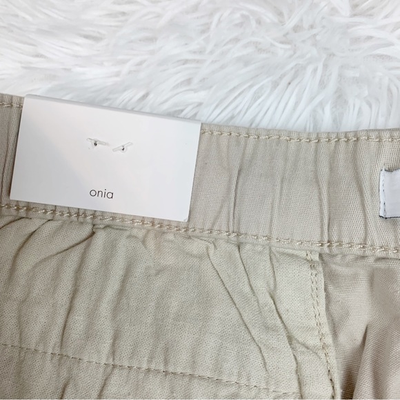 Onia NWT men XL Garment Dye E-waist chino Shorts in Stone elastic waist - Picture 4 of 13
